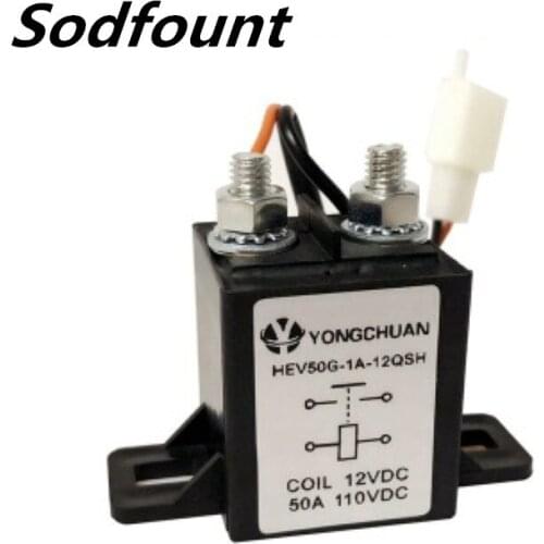 1PCS 50A 60V 72V 110VDC electric vehicle heater relay