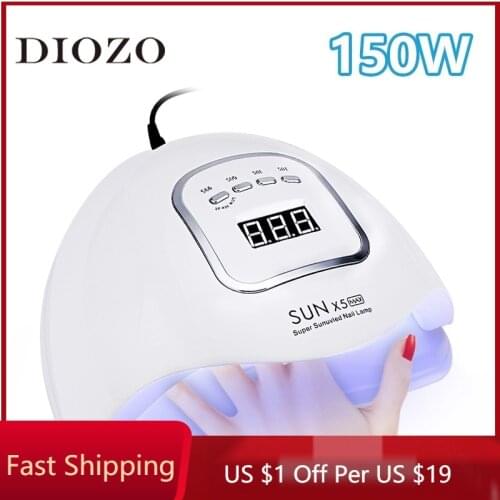 150W/120W/80W/48W/24W SUNX5 LED Lamp Nail Dryer LEDs UV Ice Lamp For Drying Gel Polish Timer Auto Sensor Manicure Tools