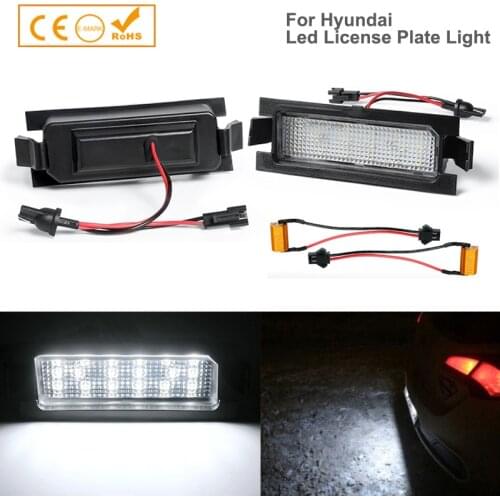 2x Free Error LED License Number Plate Light Lamp For Kia Pro Ceed Hyundai Accent I30 GD CW 5D Elantra GT Hatchback Car styling