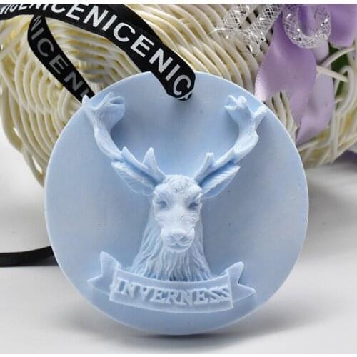 3d deer molds for plaster Homemade car decoration mould Aromatherapy gypsum diffused silicone Candle mould
