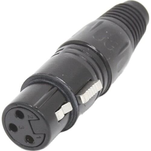 3Pins XLR Female connector Microphone connector MIC Adapter