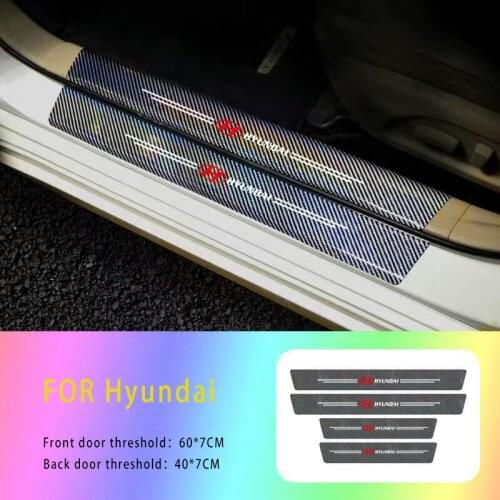 4PCS 5D Laser Car Threshold Anti-stepping Protection Strip For Hyundai I20 I30 I40 I10 IX25 IX35 IX45 IX20 Solaris Verna Sonata