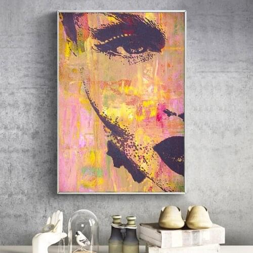 Abstract figure face wall painting fashion girl canvas printing art for living room quadro decorative paintings no frame