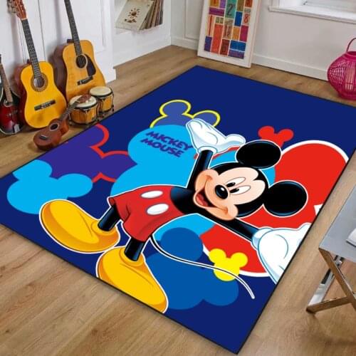 Disney Mickey Minnie Mouse Cartoon Play Mat 80x160CM Carpet Children Room Playmat Non-slip Bedroom Mat Rugs Boys Kids Baby
