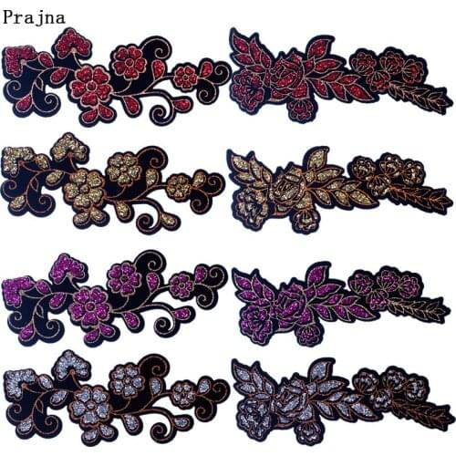 DIY Flower Rose Patches Sequins Sew On Patch To Clothes Dress Sequined Wings Applique Badge Stripes Patches Accessories