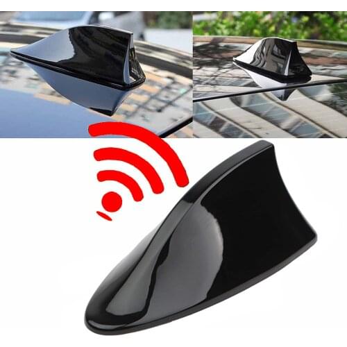 FM/ AM Antenna For Car Universal Shark Fin Antenna Auto Roof Radio Aerial Replacement Sticker Base Aerials Antenna Car Styling