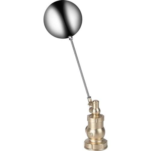 Brass Float Valve DN15 to DN40 Tank Liquid Level Metal Female Thread Float Valve Water Flow Control Valve Toilet Valve