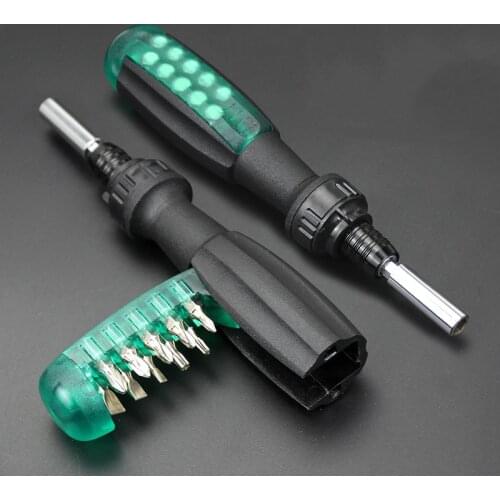 11 in 1 ratchet screwdriver combination set Multifunctional telescopic screwdriver Hidden batch head bit Portable tools