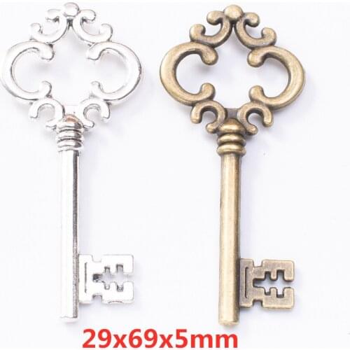5 pieces of key retro metal zinc alloy small jewelry fashion exquisite pendant pendant making 8386