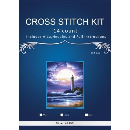 New Embroidery Counted Cross Stitch Kits Needlework - Crafts 14 ct DMC DIY Arts Handmade Decor -Violet dream towel