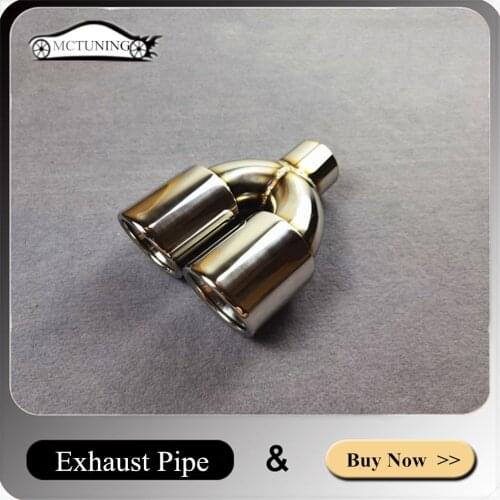 One Piece Y Model Muffler Tip Fit For All Cars Out 98/101MM IN 60/63MM 304 Stainless Steel Car Accessoeis Exhaust Pipe Tailpipe