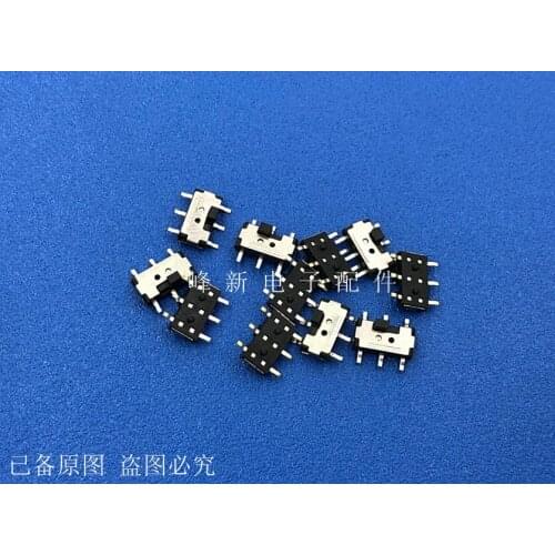 Original new 100% double row SMD 6pin 2 gear vertical steel ball small toggle switch fluctuation sliding switch power handle 1MM