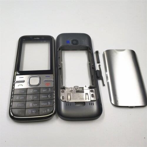 Original New Full Housing Case Cover For Nokia C5-00 Battery Cover Housing case With English Keyboard+Logo