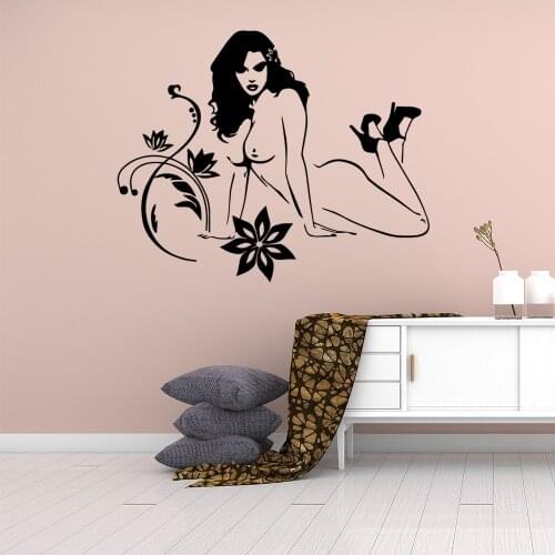 Personalized Sexy Woman Wall Stickers Home Furnishing Decorative Wall Sticker Bedroom Nursery Decoration Waterproof Wallpaper