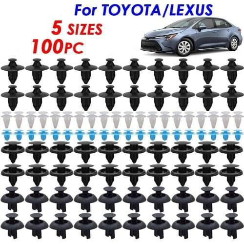 Plastic Rivets 100X For TOYOTA LEXUS Fasteners Trim Panel Clips Bumper Fender Push Pin Rivets High Quality