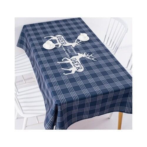 Thickened deer rectangular table cloth dining room desk dinner cloth cover towel round tablecloth linen cotton home antependium