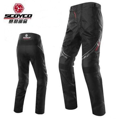 Scoyco P027-2 Motorcycle riding Pants Racing Trousers Mesh Breathable Wears knight Riding pants Men with CE Kneepad
