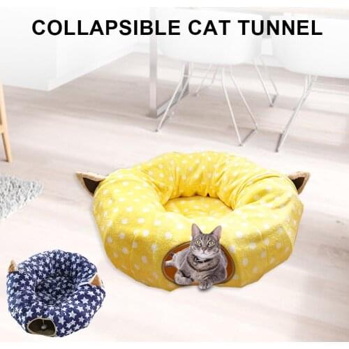 Foldable Cat Tunnel Channel Chinchilla Nest Rolling Ground Pet Toys Environmental Protection Puzzle Pet Toy