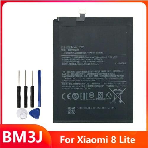 Replacement Phone Battery BM3J For Xiaomi 8 Lite MI8 Lite Mi 8 Lite 3350mAh With Free Tools