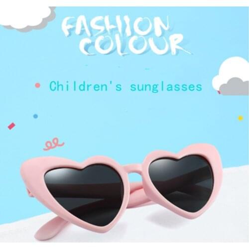 Boys Girls Sunglasses For Children Heart TR90 Sun Glasses Silicone Safety Glasses For Gift Polarized Flexible uv400