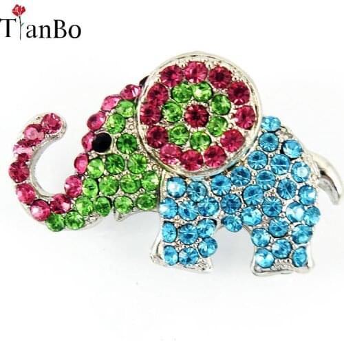 Rhinestone animal brooch pin badge lapel pin crystal brooch broszka enamel pin Jewelry elephants Pattern Girl gift