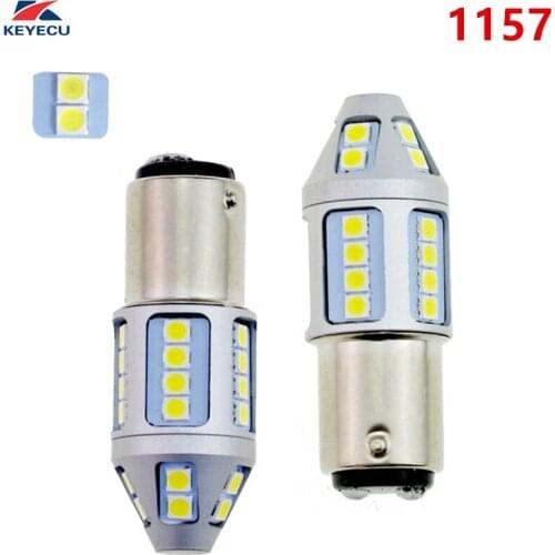 Keyecu 2x 12V 1157 6000K 30SMD 3030 White Super Bright Fog Light Daytime Running Light