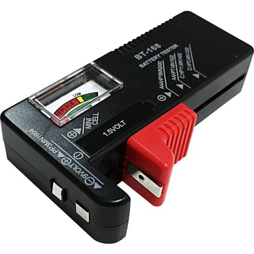 Battery Tester Checker Universal Battery Tester Monitor for AA AAA C D 9V 1.5V Button Cell Batteries Battery Level Test Meter