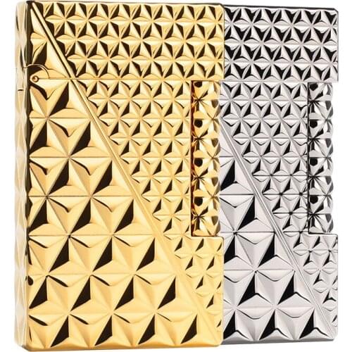 High Quality Grinding Wheel Lighter Side Wheel Creative Ultra thin Business Gas Inflatable Lighter Mens Gift