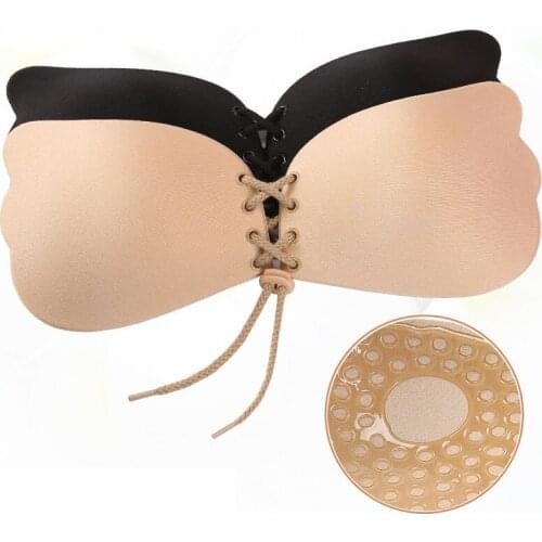 Women Invisible Bra Seamless Sticky Adhesive Silicone Bra Backless Strapless Push up Bras Bandage Bra