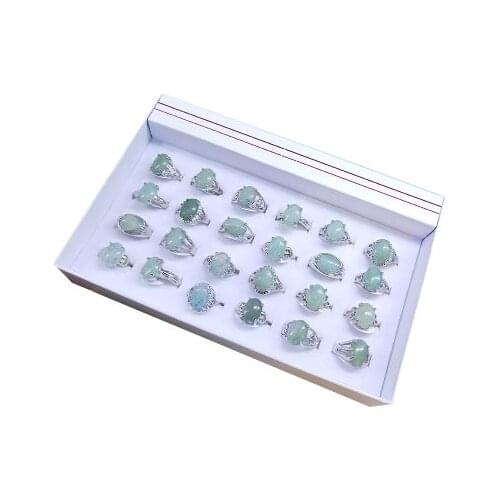 1PCS New fashion Mix and match simple natural stone ring For Women girl Accessories jewelry wholesale