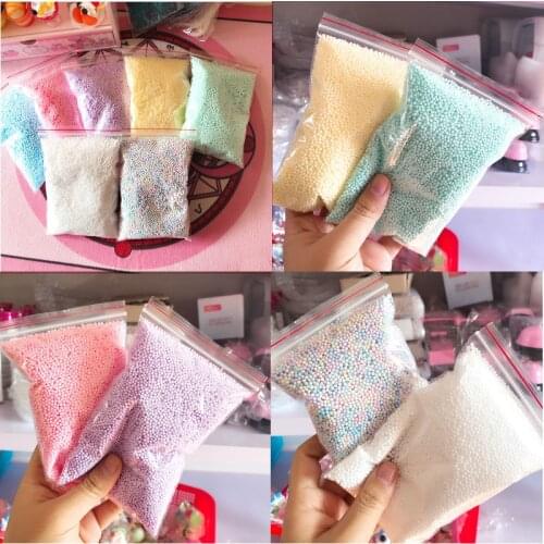 1 Pack DIY Snow Mud Particles Accessories Balls Small Tiny Foam Beads For Floam Filler For DIY Supplies 2-6mm