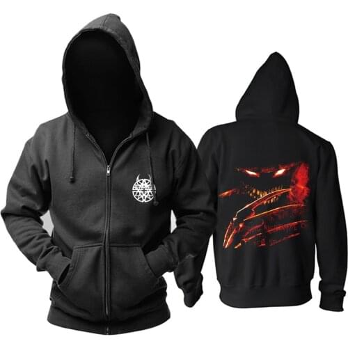 13 Designs Zipper Disturbed Sudadera Sweatshirt Band Cotton Rock Hoodie Brand Jacket Fleece Punk Death Metal Demon Hunter Freddy