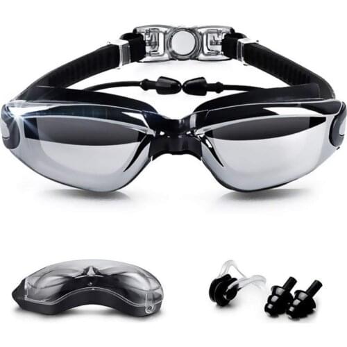 2019 Electroplating UV Waterproof Anti fog Swimwear Eyewear Swim Diving Water Glasses Gafa Adjustable Swimming Goggles Women Men