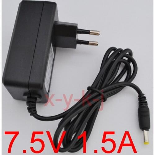 50PCS High quality AC 100V-240V Converter IC power Adapter DC 7.5V 1.5A 1500mA Power Supply EU Plug DC 5.5mm x 2.1-2.5mm