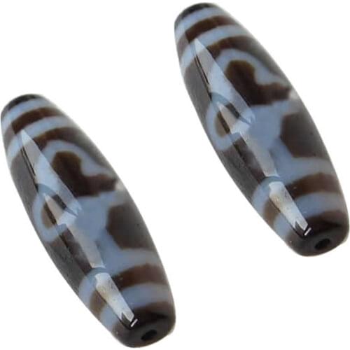 Amulet Budhi Pattern AAA Grade Agate Natural Tibetan Dzi Beads Oval 13x38mm Hole:Approx 2mm Free Shipping