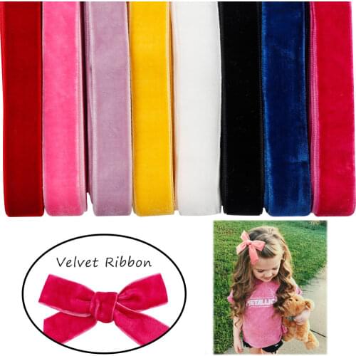Velvet Ribbon Wedding Party Decoration Handmade Ribbon Gift Wrapping DIY Hair Bowknot 15mm 25mm Ribbon Sewing Material 5y