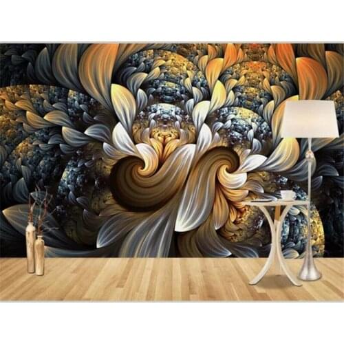 Beibehang Custom wallpaper large high-end Nordic European modern minimalist dazzling abstract fractal flower background