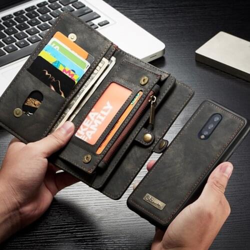 For Etui Oneplus 7 Pro Case Oneplus7 Pro Flip Leather Zipper Wallet Cover Phone Bag Case for Coque One Plus 7 Pro 1+7 Pro Funda