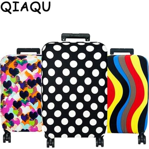 QIAQU High Quality Fashion Travel elasticity Luggage Cover Protective Suitcase cover Trolley case Travel Luggage Dust cover