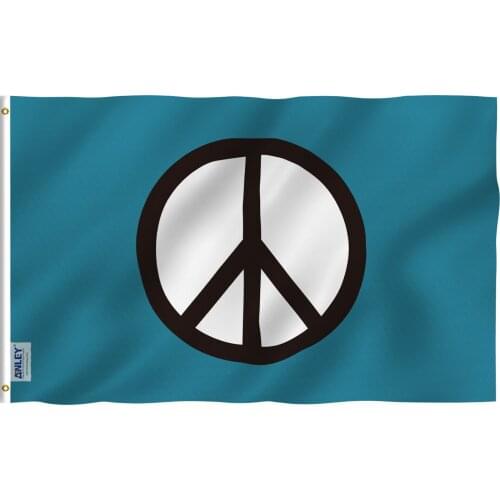 ANLEY Fly Breeze 3x5 Foot Peace Symbol Flag - World Peace Flags Polyester with Brass Grommets 3 X 5 Ft