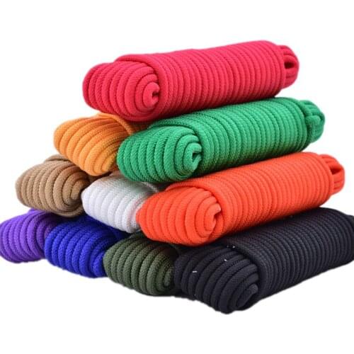 6mmx50m Wear-Resistant Colored Braided Decorative Binding Rope Super Tensile Clothesline Tied Up Outdoor Tent Nylon Rope