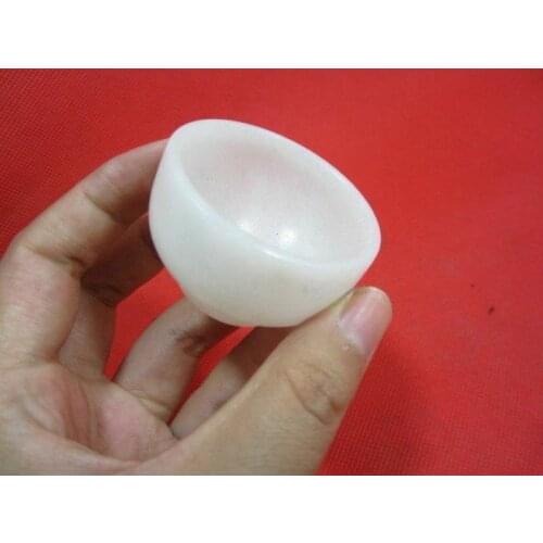 Exquisite Chinese 100% Natural white jade carving small bowl tea sets statue