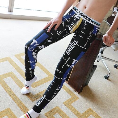 New Man Winter Warm Pants Ropa Interior Para Invierno Sexy Male Pajamas Thermal Underwear Men Leggings Gay Long John Hombre