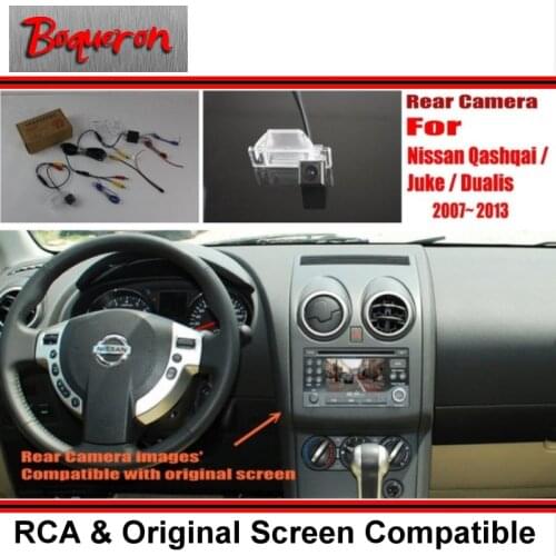 Rear View Camera / Back Up Reverse Camera Sets For Nissan Qashqai / Juke / Dualis 2007~2013 / RCA & Original Screen Compatible