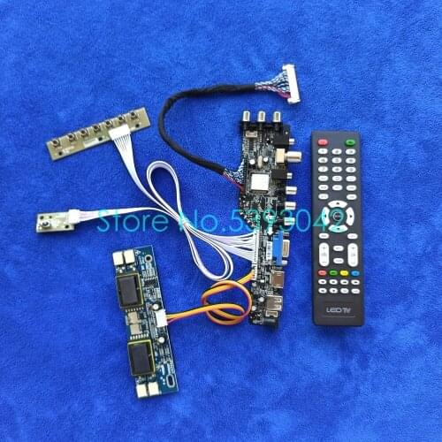 LCD control board kit 4CCFL USB VGA 30 Pin LVDS Fit LM200WD1/LTM200KP01/LTM200KT01/M200O1 panel signal digital DVB 1600*900