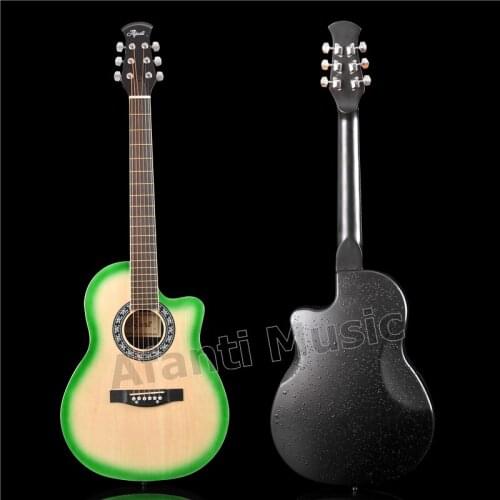 HOT! Super Roundback/ Carbon Fiber Back & Side Acoustic guitar (ANT-128)
