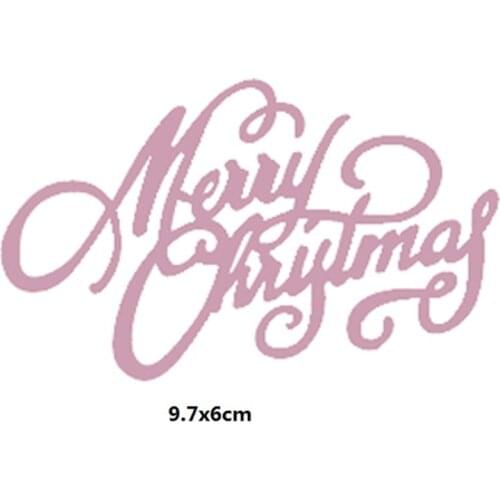 Merry Christmas Metal Cutting Dies Stencil Scrapbooking DIY Album Stamp Emboss