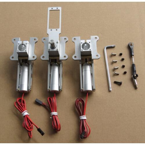 JP Retracting seat metal electric landing gear set traction wheel brake for 12KG-17KG fixed-wing aircraft