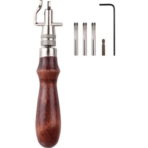 Set of 7 in 1 leather edger Adjustable Stitching tool multifunctional leather tool groover ffor leather DIY tool cutter