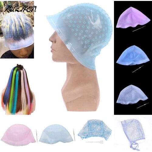 1pc/5pcs Reusable Hair Coloring Highlighting Cap Hook Salon Dye Hair Set Frosting Tipping Dyeing Hairstyle DIY Tools